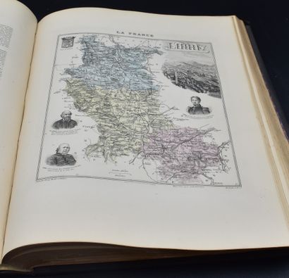 null 新的法国及其殖民地的插图地图集。MM Vuillemin, Thuillier, Ch Lacoste, Lorsignol.巴黎1896年。一个漂亮...