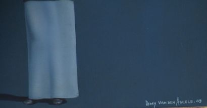 Rémy VAN DEN ABEELE (1918-2006), Rémy VAN DEN ABEELE (1918-2006) 布面油画 1969年 超现实主义风景.的共鸣。尺寸：90...