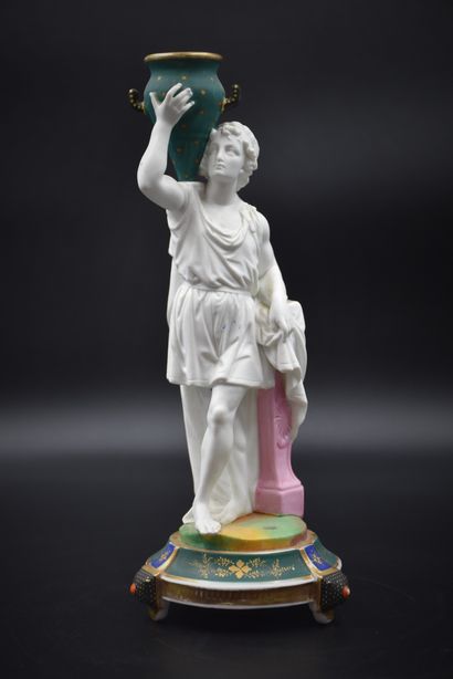 Statuette in biscuit of Andenne. Height :...