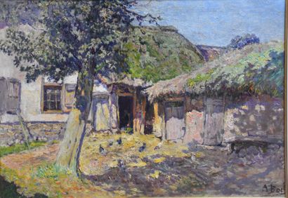 Anna Boch (1848-1836). Anna BOCH (1848-1936). Farmyard in Normandy, 1903. Reference...