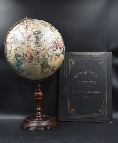 null New illustrated atlas of France and its colonies. MM Vuillemin, Thuillier, Ch...