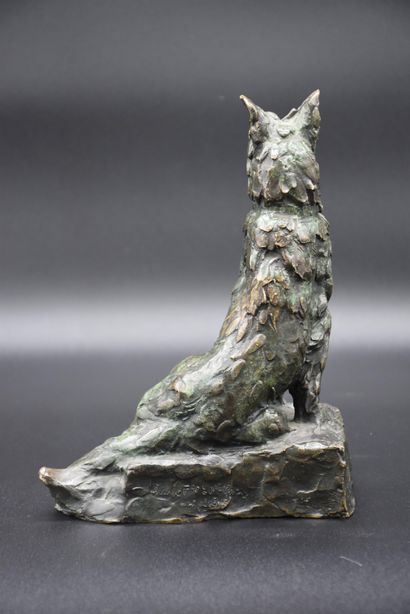 Maximillien FIOT (1886-1910). Maximilien FIOT (1886-1910). Chien en bronze à la cire...