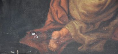 null 
安特卫普画派 XVII世纪。 在圣殿中介绍儿童耶稣。将要恢复的。尺寸：117 x 75厘米。

