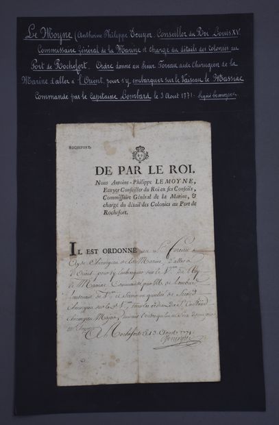 null Lot of 4 handwritten letters XVIII century. Turgot , Baron de l'Aulne Dated...