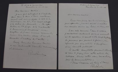 null Pierre PAULUS (1881-1959). Lot of five letters from the artist written in 1940...