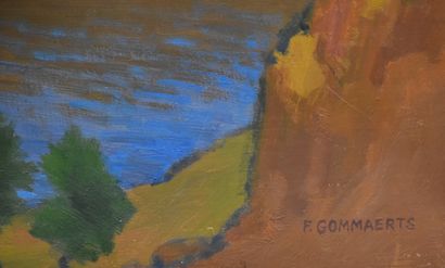 Fernand Gommaerts (1894-1975). Fernand GOMMAERTS (1894-1975)。安达卢西亚的景观。布面油画。尺寸：105...