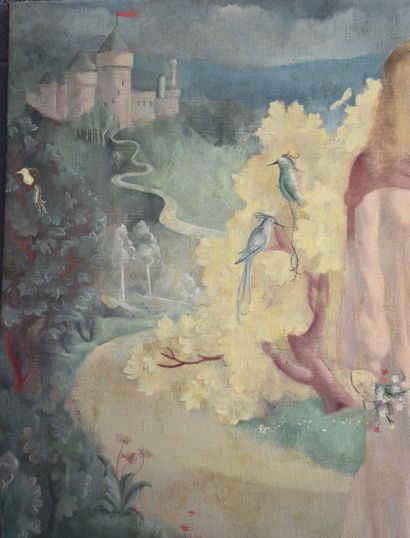 Léon Navez (1900 - 1967) Leon NAVEZ (1900 - 1967). Important oil on canvas representing...