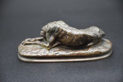 Paul GAYRARD (1807-1855) Paul GAYRARD (1807-1855) Afghan greyhound. Bronze dated...