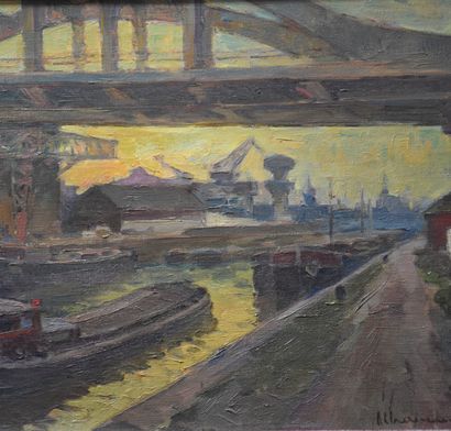 Albert Chavepeyer (1899-1986) Albert CHAVEPEYER (1899-1986). Industrial landscape...