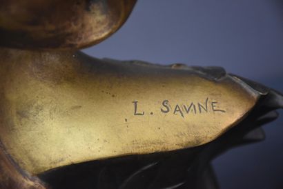 L. SAVINE (1861-1934). L. SAVINE (1861-1934). Art nouveau bust of an elegant woman...