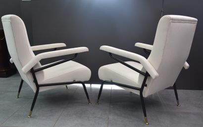Pair of vintage armchairs circa 1950, re...