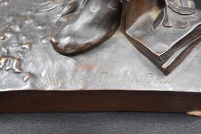 LEOFANTI (1838-1890). LEOFANTI (1838-1890). Joachim du Bellay. Bronze à patine brune....
