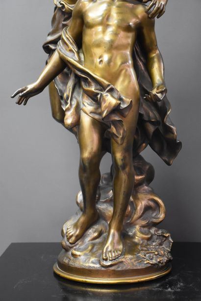 Mathurin MOREAU (1822-1912). Mathurin MOREAU (1822-1912). Imposant bronze allégorique...