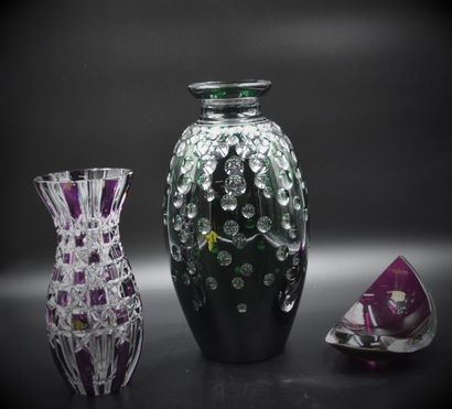 null 
Val Saint Lambert crystal vase with cut decoration of water dropsA

cut crystal...