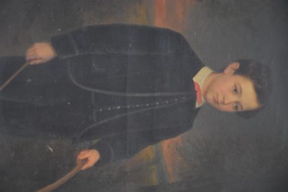 Charles BORELY (1817-1881) Charles BORELY (1817-1881). Portrait of a young boy around...