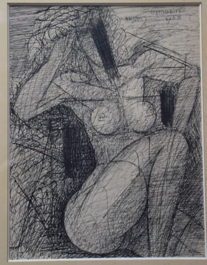 Marcel GROMAIRE (1892-1971) Marcel GROMAIRE (1892-1971). Nude in Indian ink. Dimensions:...