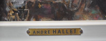 André HALLET (1890-1959 ) André HALLET (1890-1959 ). Le troupeau de buffles. Huile...
