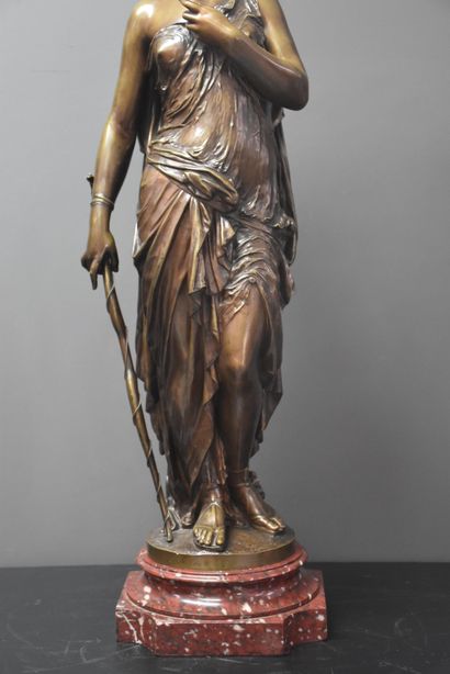 L. GREGOIRE (1840-1890) L. GREGOIRE (1840-1890) Sculpture en bronze à patine brune...