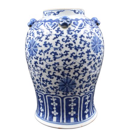 null Potiche en porcelaine de Chine sans couvercle Ht: 39 cm. 

NL: Chinees porseleinen...