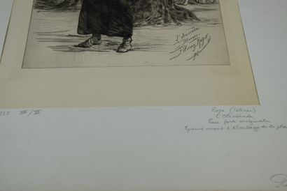 Félicien ROPS (1833-1898). Félicien ROPS (1833-1898). Lithographie. L’oliviérade....