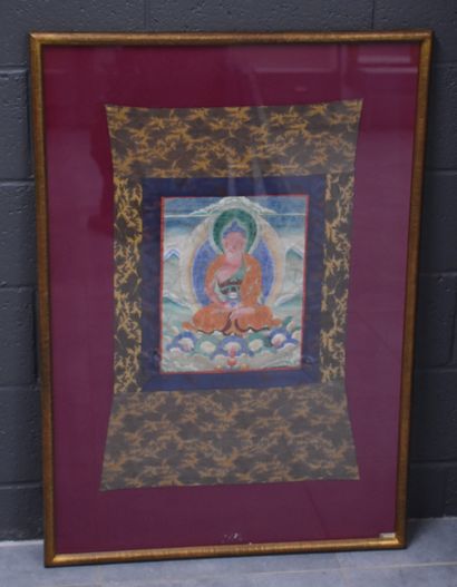 null Tibetan Tanka Ht: 45 x 72 cm. 

NL: Tibetaanse tanka Ht: 45 x 72 cm.