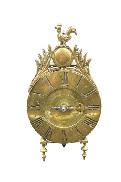 Pendule capucine XVIIIème siècle. Fronton...