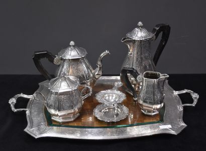null Silver coffee service Weight of the service without tray : 1490 gr. Weight of...
