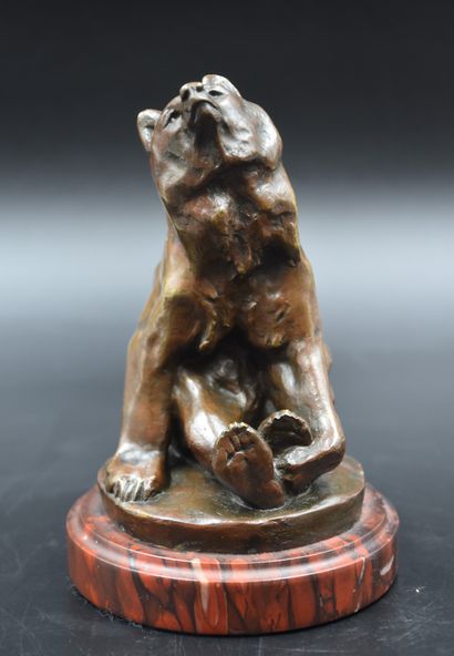 Gérard GARDET. Gérard GARDET. Bear in bronze with brown patina. Stamp of foundry...