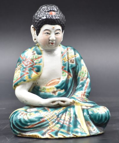 null Bouddha en porcelaine de Chine. Ht : 15 cm. 

NL: Chinees porseleinen Boeddha. Hoogte:...
