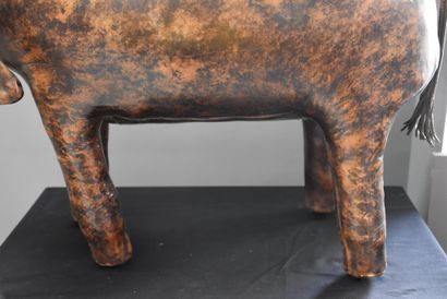 null Sculpture design. Leather elephant in the taste of Dimitri Omersa Leather patinated...