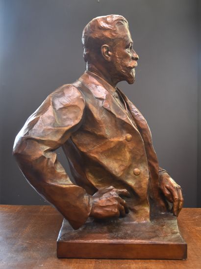 Victor ROUSSEAU (1865-1954) Victor ROUSSEAU (1865-1954). Important buste en plâtre...