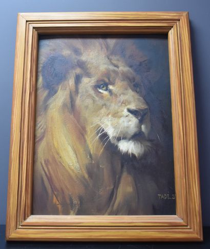 Tadé STYKA (1889-1954) Tadé STYKA (1889-1954). Portrait of a lion attributed to Tadé...