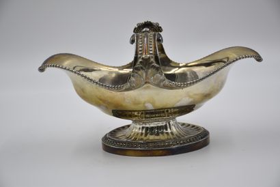 null Sauce boat with handles in silver with the punches of Paris of 1783 (jurande...