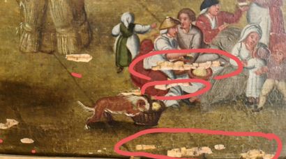 null 
Abel GRIMMER (vers 1570 - avant 1619 ). Le repas et le repos des moissonneurs....