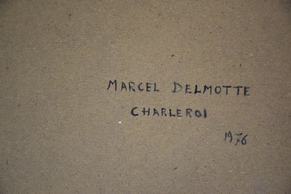 Marcel Delmotte (1901-1984). Marcel DELMOTTE (1901-1984). L’élégante en robe rose...