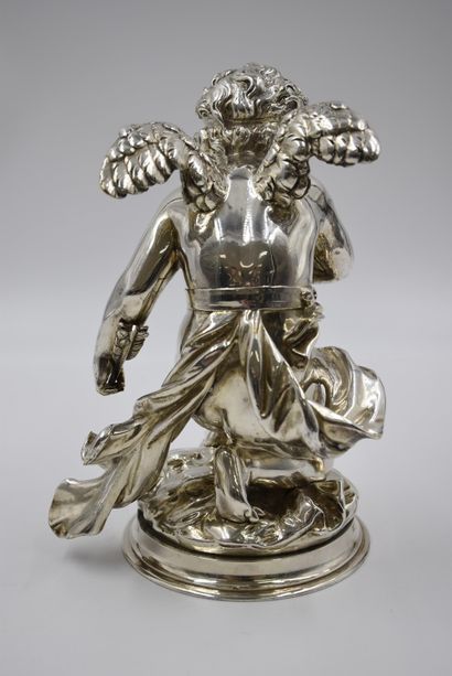 null L’ange au carquois. Bronze argenté vers 1900. Société des bronzes de Paris....