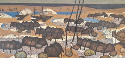 Gustave CAMUS (1914-1984) 
Gustave CAMUS (1914-1984) "Port Roch"; 1963 Oil on canvas....
