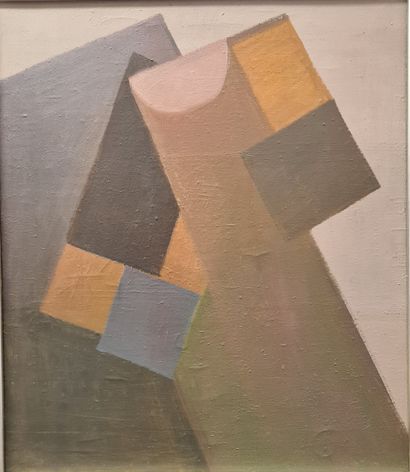 George VANDENBOSCH (1912-1981). 
乔治-范登博斯（1912-1981）。抽象1980。板上油彩。尺寸：47 x 55厘米。
适用于2000欧元起的转售权。乔治-范登博斯（1912-1981）。Abstractie...