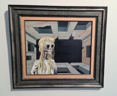 Gaston BOGAERT (1918-2008). 
Gaston BOGAERT (1918-2008). Ghostly illusion. Oil on...