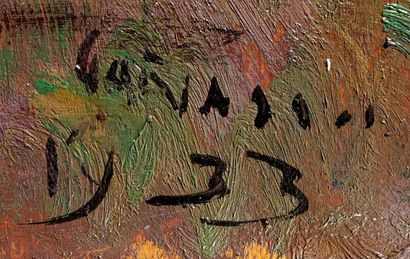 null 非洲舞蹈 面板上的油画，位于或签署（？）日期为1933年 尺寸：65 X 60厘米。在Olieverf的Africanse op paneel gelokaliseerd...