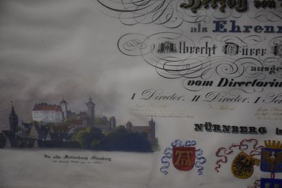 null Belgian Royal Family. Historical souvenir. Diploma "His Majesty Leopold I honorary...