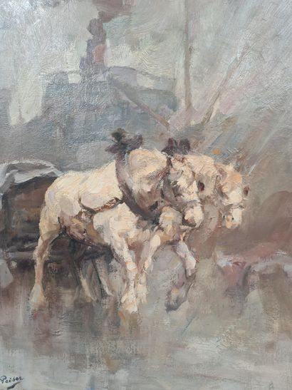 Kurt Peiser (1887-1962). 
Kurt PEISER (1887-1962). Draft horses in the industrial...
