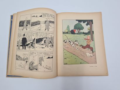 Hergé (1907-1983). Hergé (1907-1983). L’île noire. Tintin en noir et blanc. 4ème...