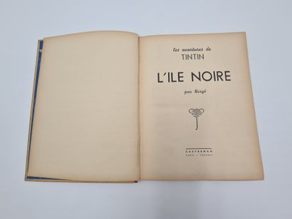 Hergé (1907-1983). 赫热（1907-1983）。黑岛。第四版A5，4个HT色，黑白的丁丁。小图像卡住了。状况非常好。赫热（1907-1983）。黑岛。第4版A5...