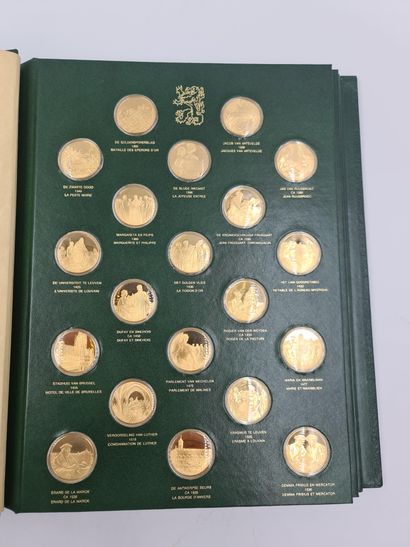 null 勋章中的比利时历史。非常漂亮的100枚银质vermeil奖章收藏，与比利时的历史有关。 这些奖章被仔细地分组在2个小册子中，自己放在原来的盒子里，Vermeil...