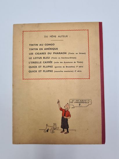 Hergé (1907-1983). Hergé (1907-1983). L’île noire. Tintin en noir et blanc. 4ème...