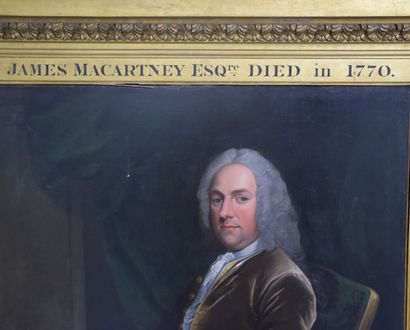 null Portrait du Chevalier James Macartney (Décédé en 1770). Membre du parlement...