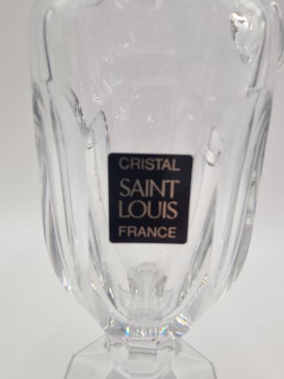 null Lot de cristal de table du Val Saint Lambert comprenant: -6 verres en cristal...
