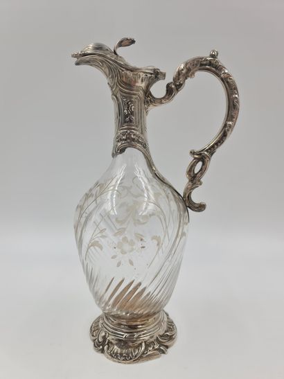 null Silver and crystal ewer, French minerve hallmarks around 1900. Ht: 26 cm.



Kan...