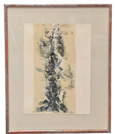 ZAO WOU-KI (1921-2013). Zao WOU-KI (1921-2013). Abstraction. Lithographie. Épreuve... Gazette Drouot